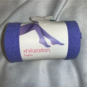 Xhilaration purple space heathered Tights juniors size medium duchess blue